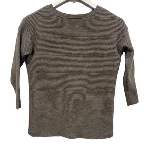 Tahari 100% Extra Fine Merino Wool Ribbed Sweater